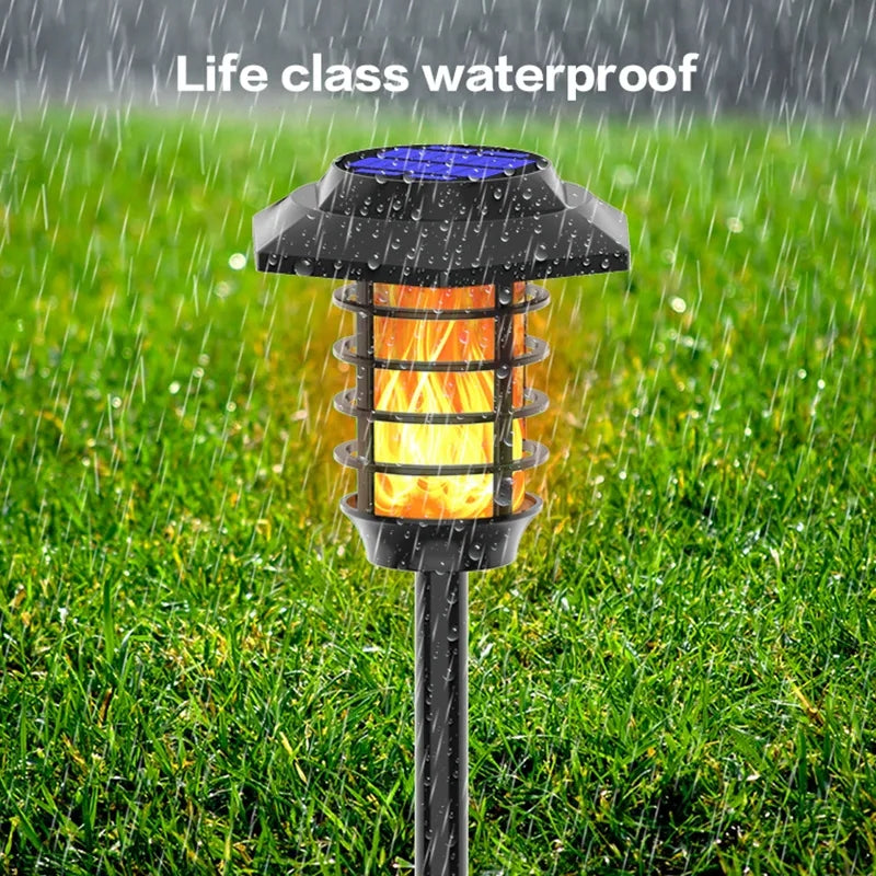 2 in 1 Solar Flame Lamp