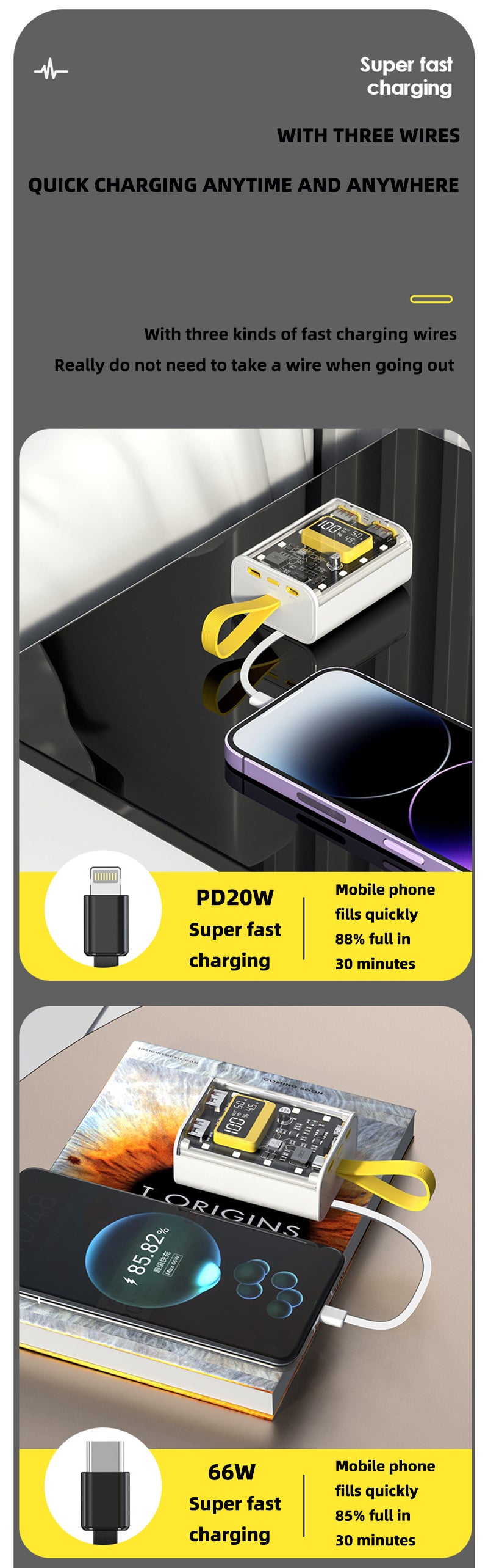 Transparent Punk Power Bank