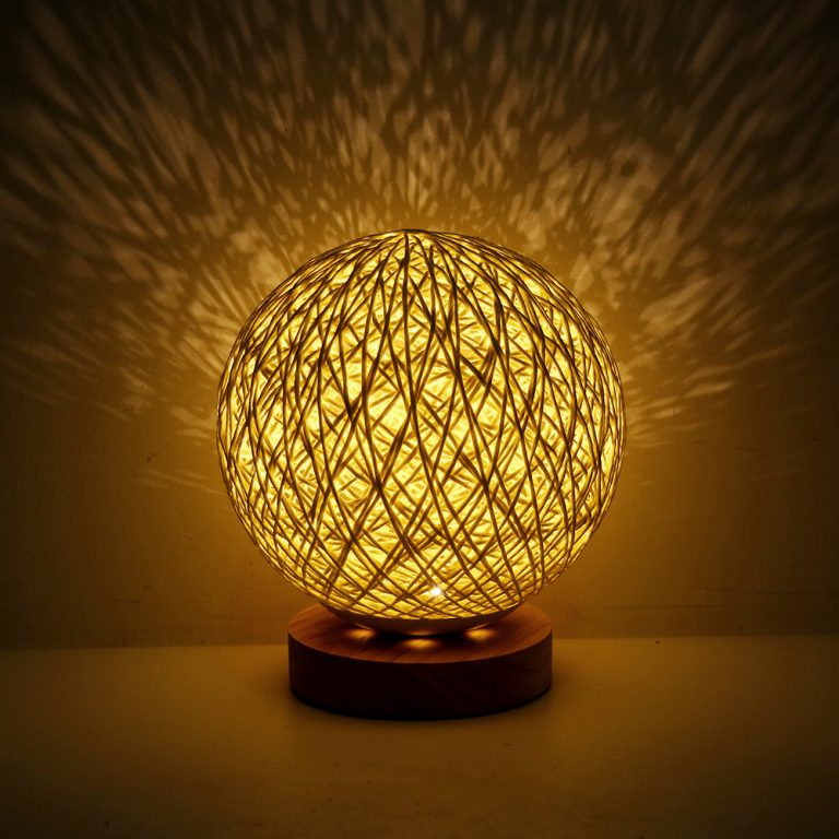 Rattan Ball Table Lamp