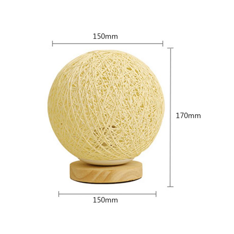 Rattan Ball Table Lamp