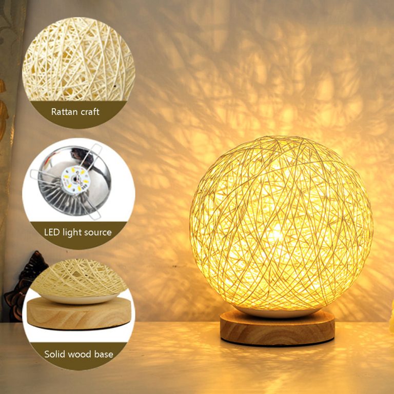 Rattan Ball Table Lamp