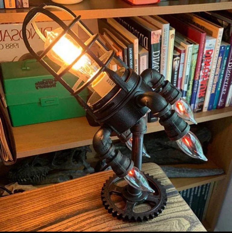 Steampunk Rocket Lamp