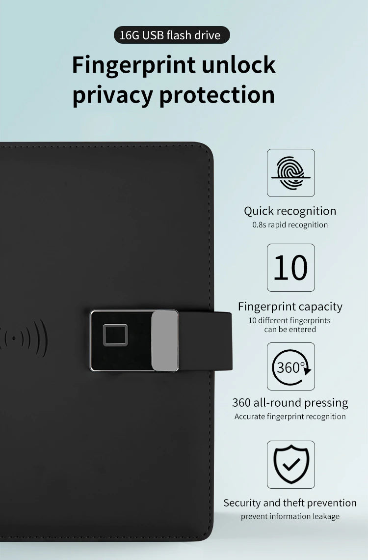 Fingerprint Lock Notebook